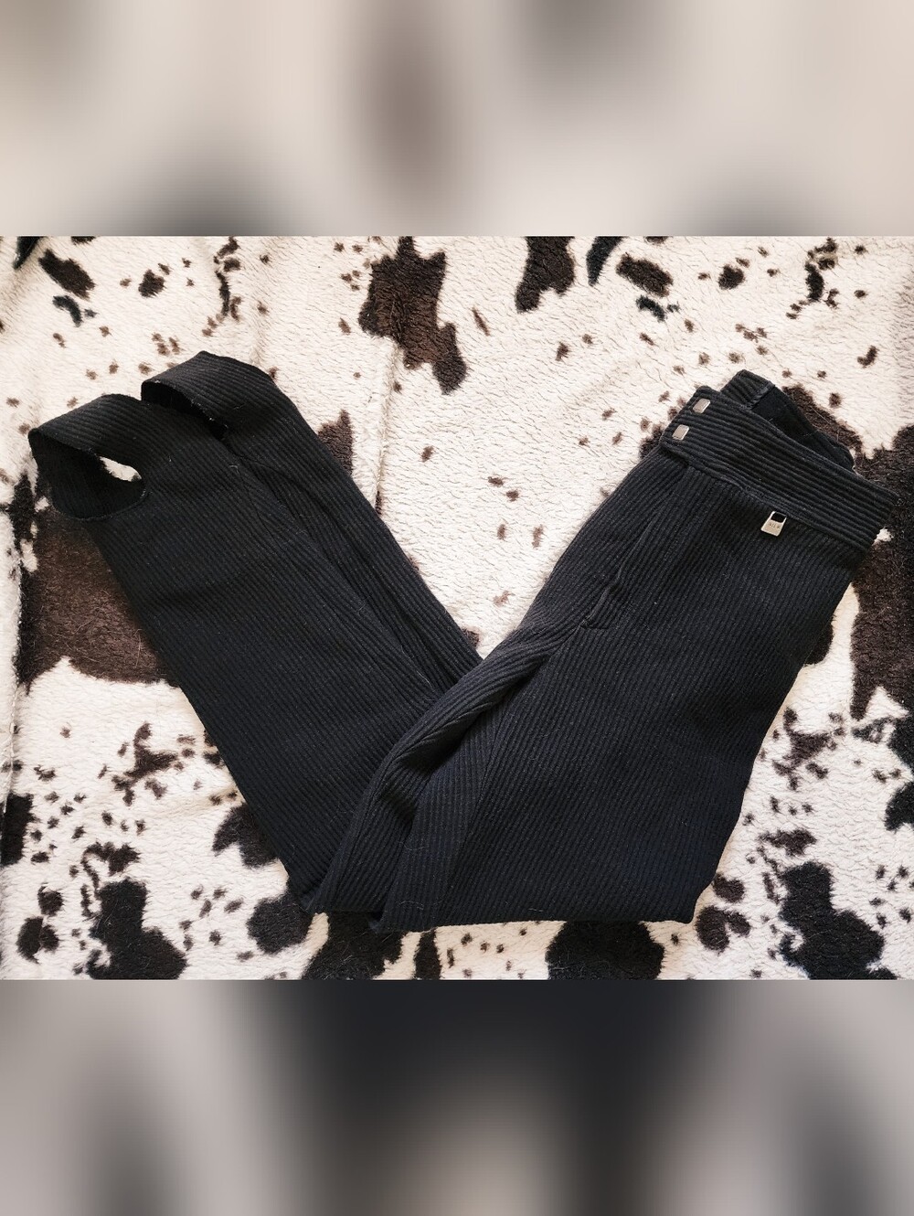 WOMEN'S 80'S/90'S SKI WINTER PANTS - BLACK KNIT